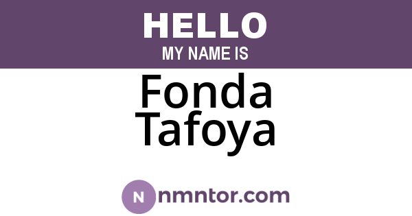 Fonda Tafoya