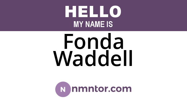 Fonda Waddell