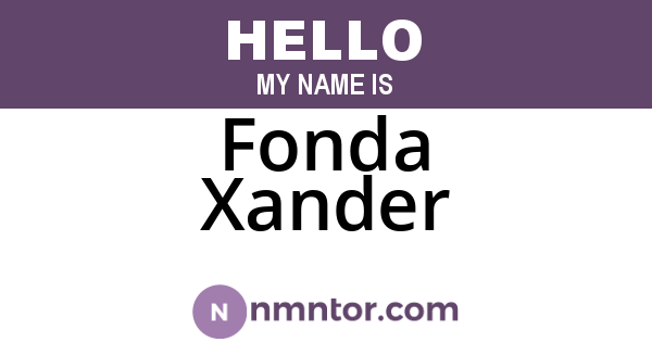 Fonda Xander
