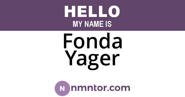 Fonda Yager