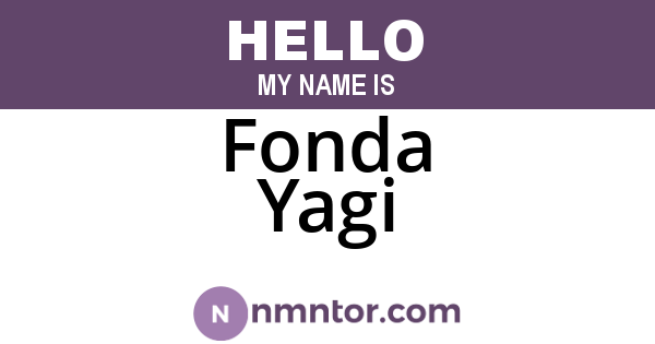 Fonda Yagi