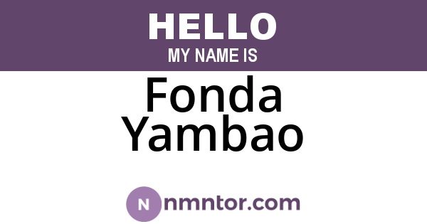 Fonda Yambao