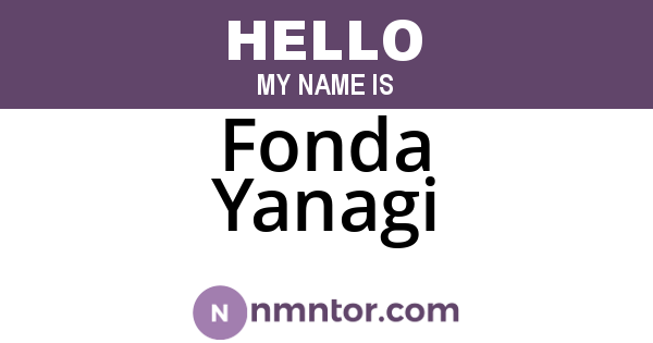 Fonda Yanagi