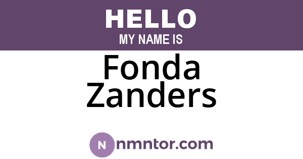 Fonda Zanders