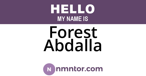 Forest Abdalla