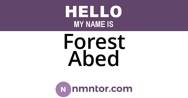 Forest Abed