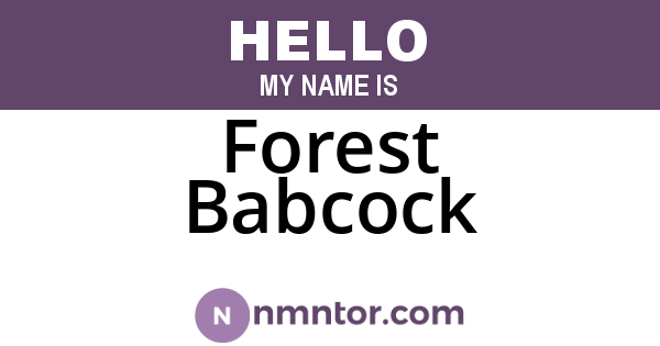 Forest Babcock