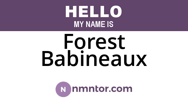 Forest Babineaux