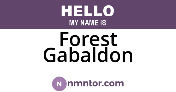 Forest Gabaldon