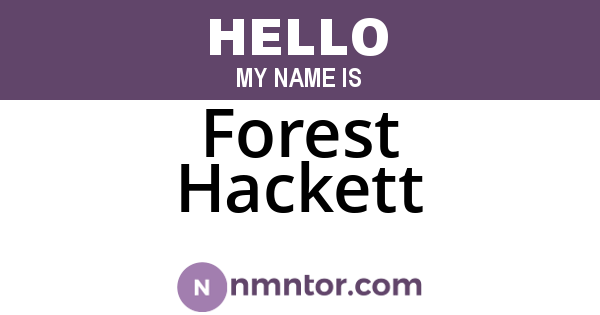 Forest Hackett