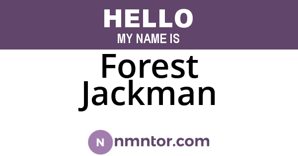 Forest Jackman
