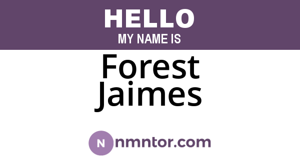 Forest Jaimes