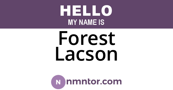 Forest Lacson