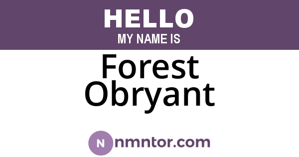 Forest Obryant