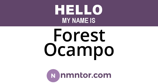 Forest Ocampo