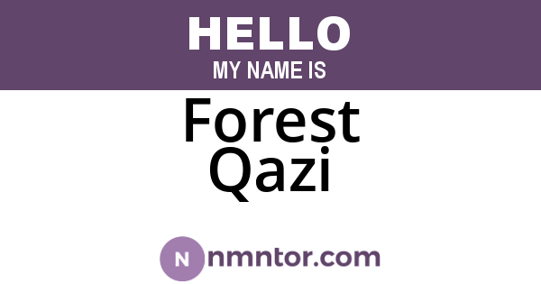 Forest Qazi
