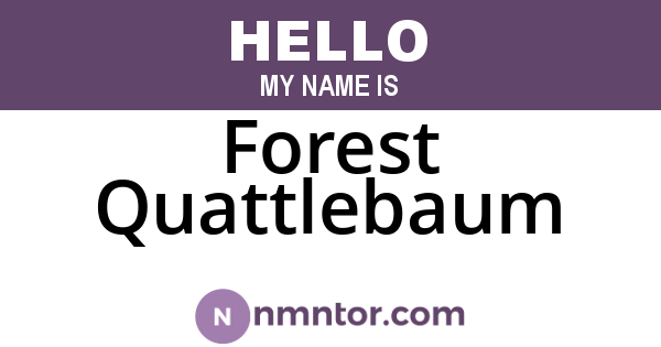 Forest Quattlebaum