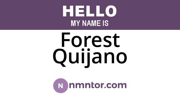 Forest Quijano