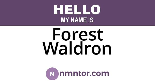 Forest Waldron