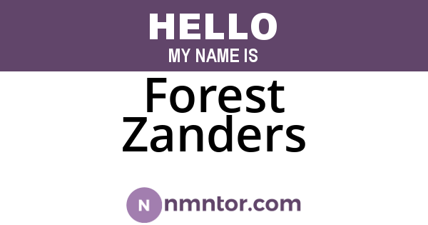 Forest Zanders