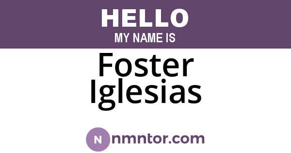 Foster Iglesias