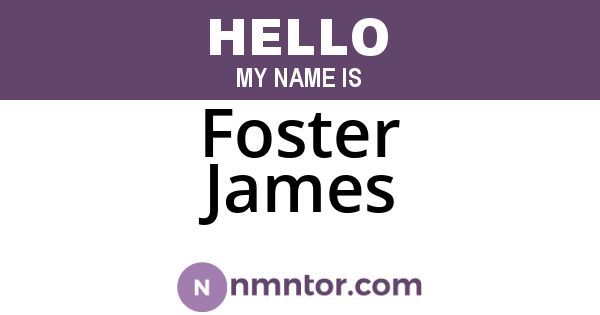 Foster James