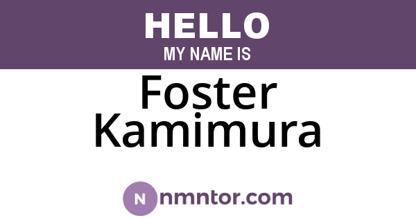 Foster Kamimura