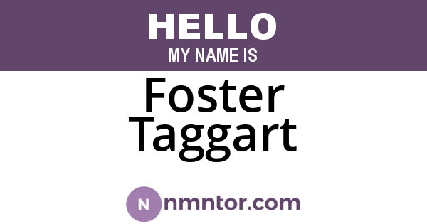 Foster Taggart