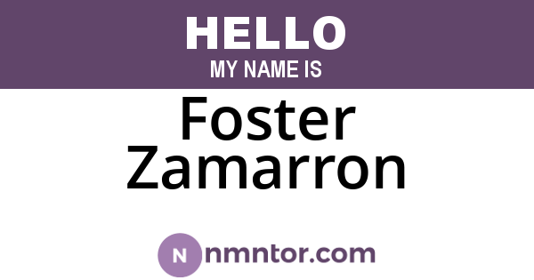 Foster Zamarron