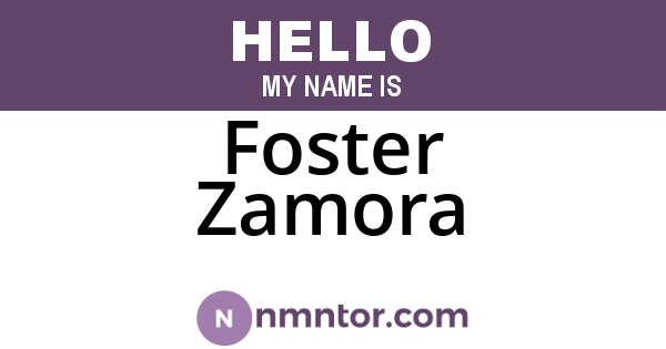 Foster Zamora