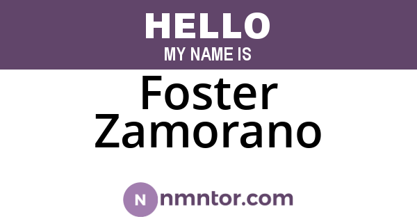 Foster Zamorano