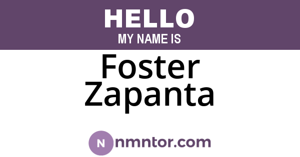 Foster Zapanta