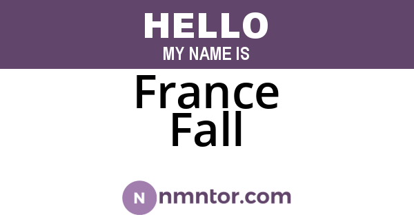 France Fall