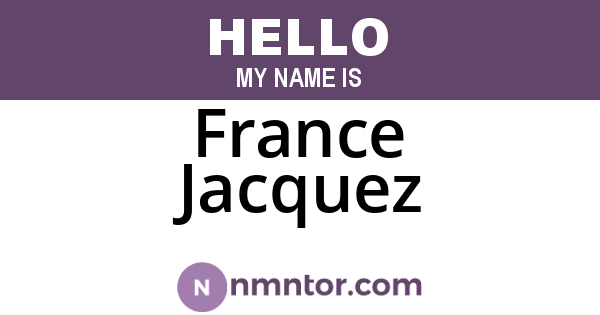 France Jacquez