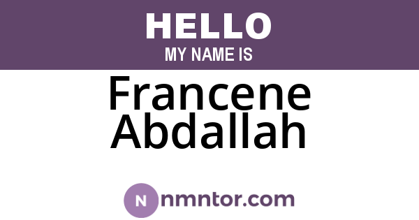 Francene Abdallah