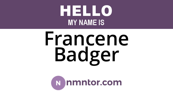 Francene Badger