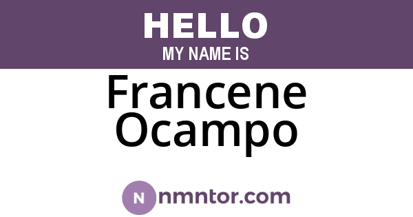 Francene Ocampo
