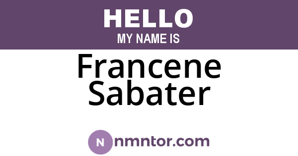 Francene Sabater