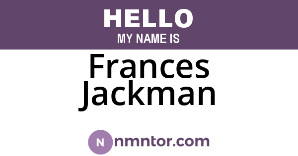 Frances Jackman