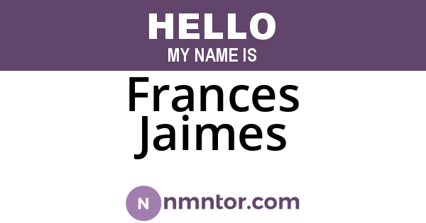 Frances Jaimes