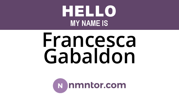 Francesca Gabaldon