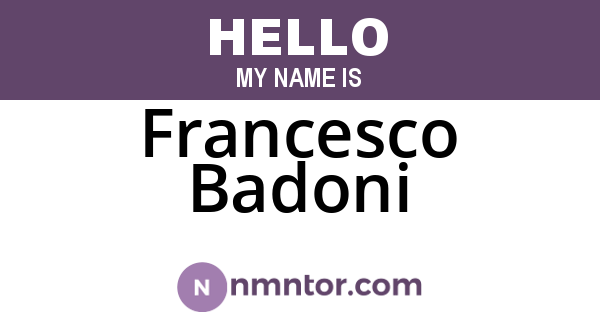 Francesco Badoni