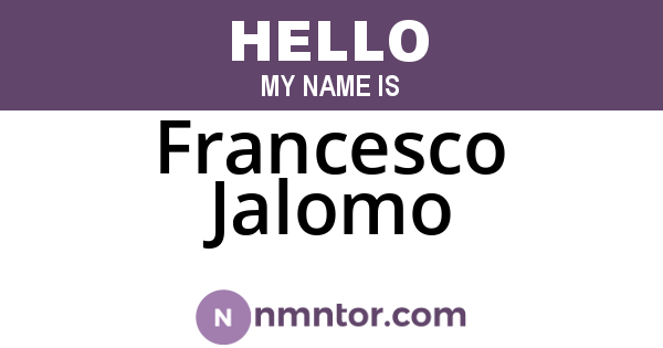 Francesco Jalomo