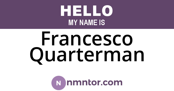Francesco Quarterman