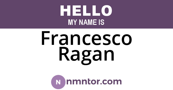 Francesco Ragan
