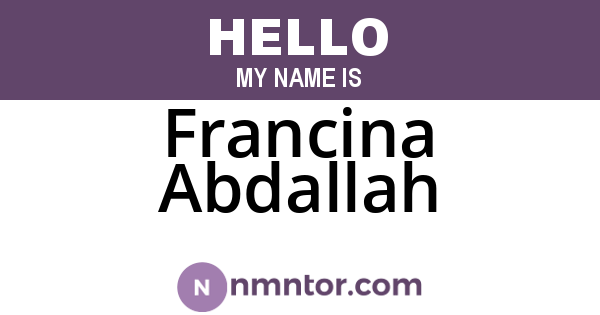 Francina Abdallah