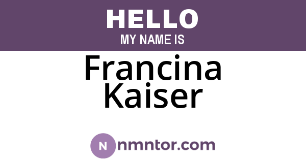 Francina Kaiser