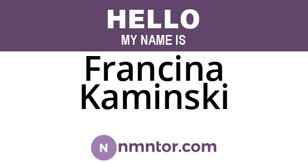 Francina Kaminski