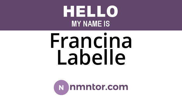 Francina Labelle