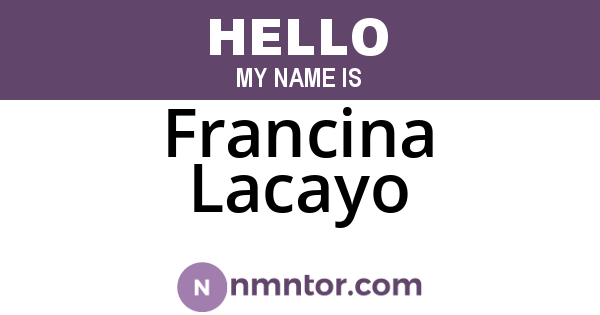 Francina Lacayo